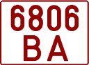 License plate Belarus, Trailers (1992)