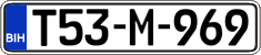 License plate of Bosnia and Herzegovina, Regular plates