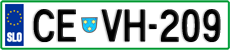 License plate of Slovenia, Cars