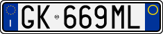 License plate of Italy, Cars (1994 year series)