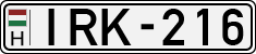 license plates of Hungary, Cars (1990)