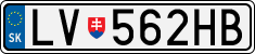 License plate of Slovakia, Cars