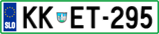 License plate of Slovenia, Cars
