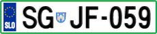 License plate of Slovenia, Cars