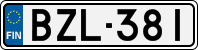 License plate of Finland, Cars