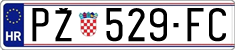 License plate of Croatia, Regular plates