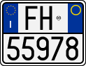 License plate of Italy, Motorcycles (1994 year series)