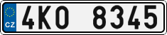 License plate of the Czech Republic, Cars (2001)