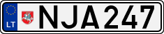 License plate of Lithuania, Cars