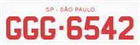 License plate of Brazil, Driving school (1990)