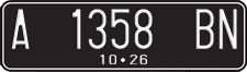 License plate of Indonesia, Regular plates