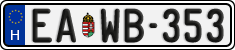license plates of Hungary, Regular plates (2022)