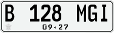 License plate of Indonesia, Regular plates