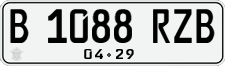 License plate of Indonesia, Regular plates