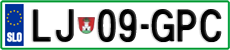 License plate of Slovenia, Cars