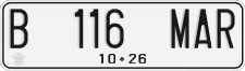 License plate of Indonesia, Regular plates
