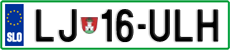 License plate of Slovenia, Cars