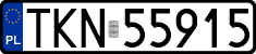 License plates of Poland, Regular car plates