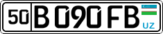 License plate of Uzbekistan, Private owners