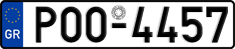 License plate of Greece, Cars