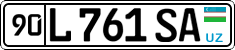 License plate of Uzbekistan, Private owners