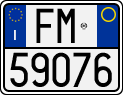 License plate of Italy, Motorcycles (1994 year series)