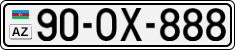 License plate of Azerbaijan, Cars