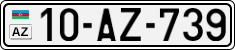 License plate of Azerbaijan, Cars