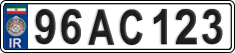 License plate of Iran, License plates for driving abroad (2015)