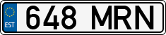License plate of Estonia, Regular car plates
