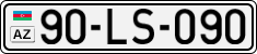 License plate of Azerbaijan, Cars