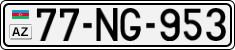 License plate of Azerbaijan, Cars