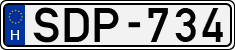 license plates of Hungary, Cars (1990)