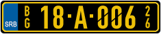 License plate of Serbia, Diplomatic