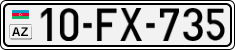 License plate of Azerbaijan, Cars