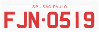 License plate of Brazil, Driving school (1990)