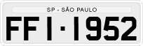 License plate of Brazil, Private owners (1990)