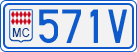 License plate of Monaco, Cars