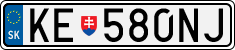 License plate of Slovakia, Cars