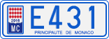 License plate of Monaco, Cars