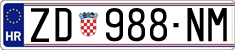 License plate of Croatia, Regular plates