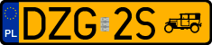 License plates of Poland, Oldtimers