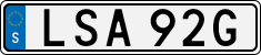 License plate of Sweden, Regular plates