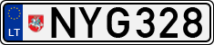 License plate of Lithuania, Cars