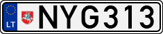 License plate of Lithuania, Cars