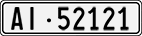 License plate of Switzerland, Cars