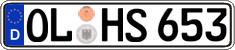 German license plate, Regular plates