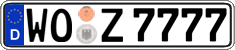 German license plate, Regular plates