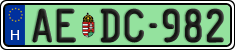 license plates of Hungary, Regular plates (2022)