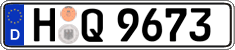 German license plate, Regular plates